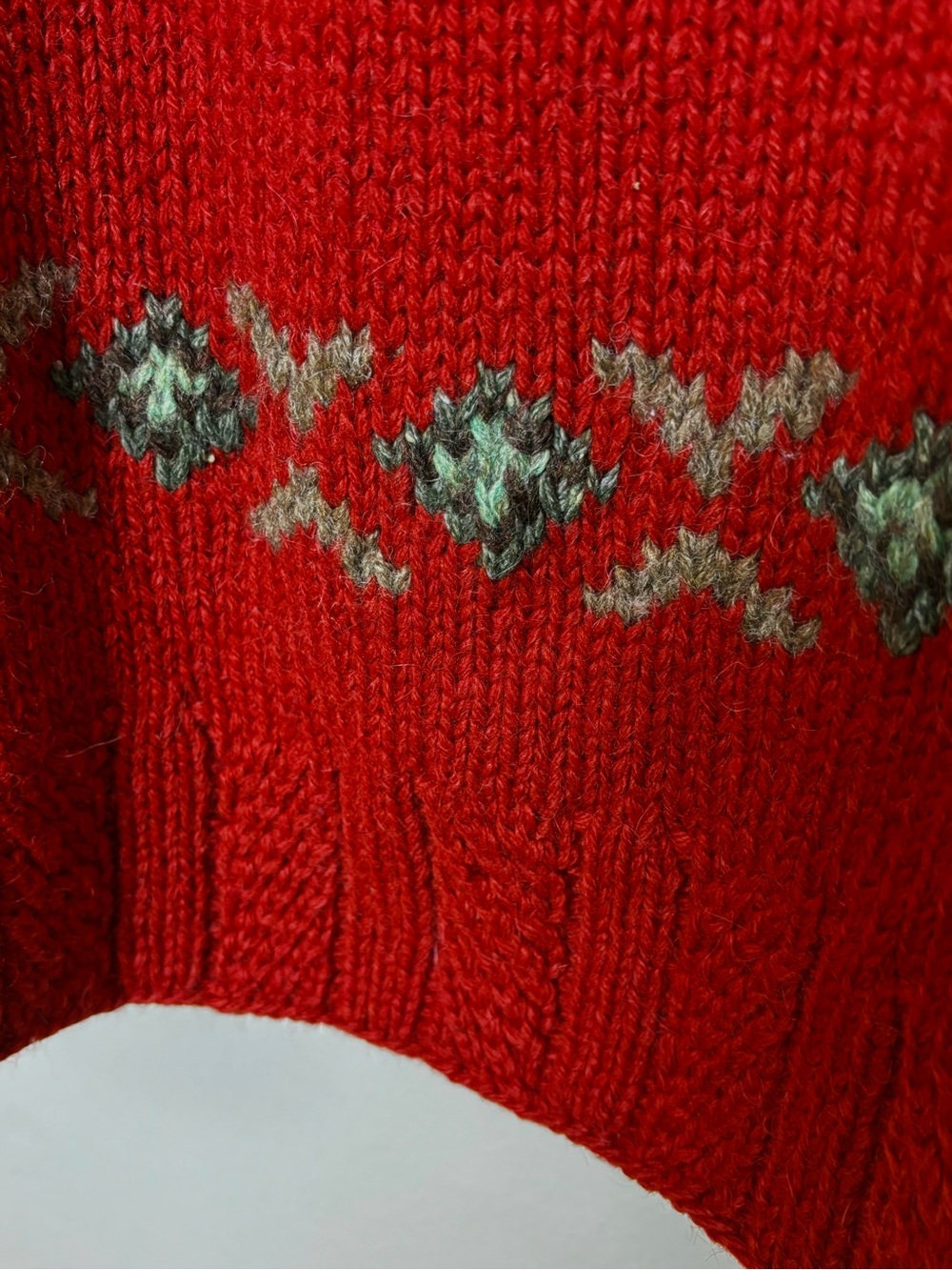 Lauren Ralph Lauren Wool Alpaca Fair Isle Hand-Knit Nordic Christmas Sweater S/M - Picture 4 of 5